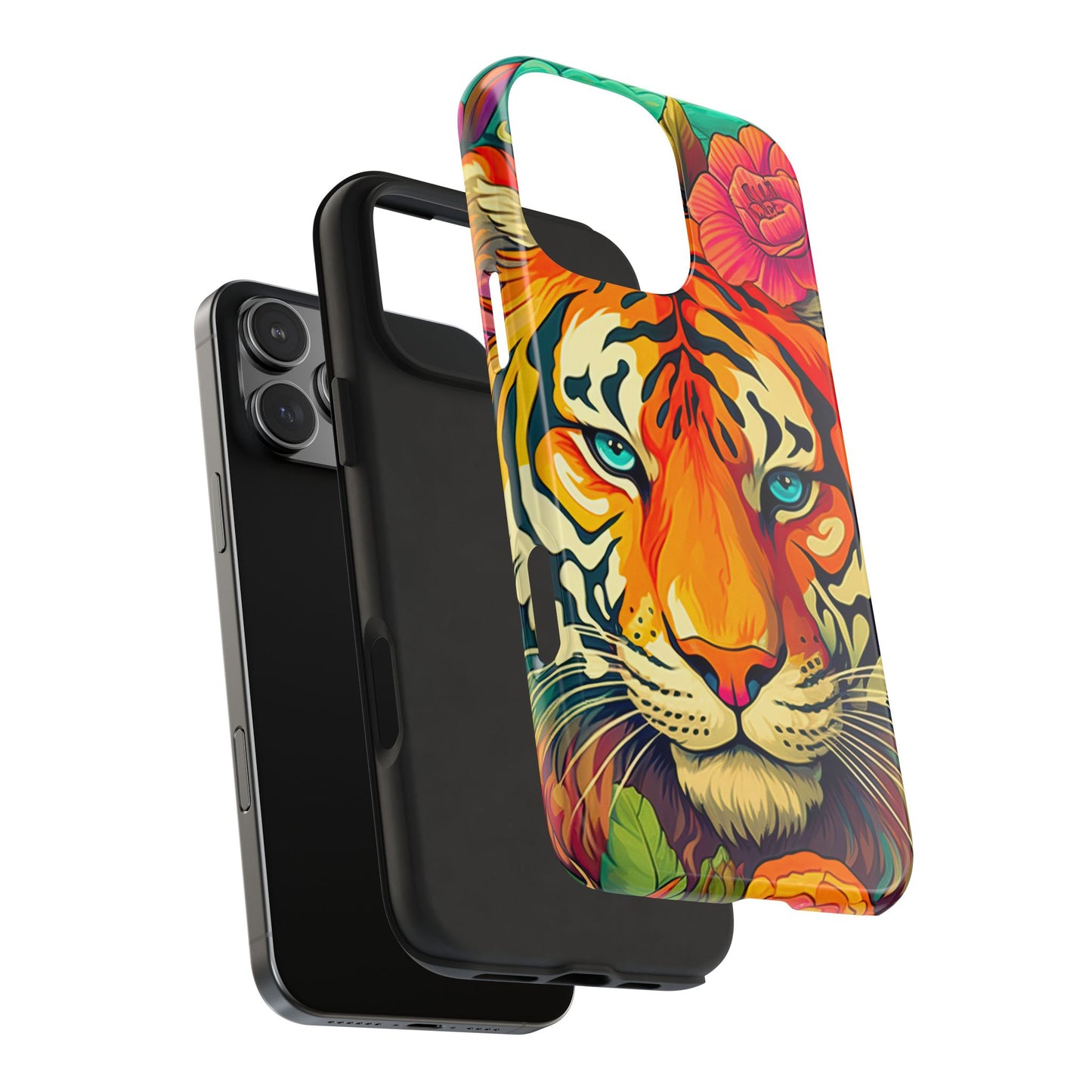 Fierce Rainbow Tiger Art - iPhone Series Case