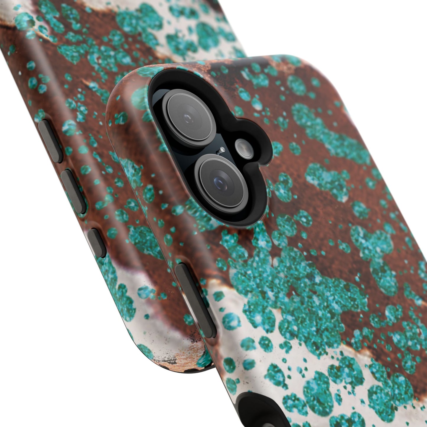 Teal Glitter Cowhide - MagSafe iPhone Series Case