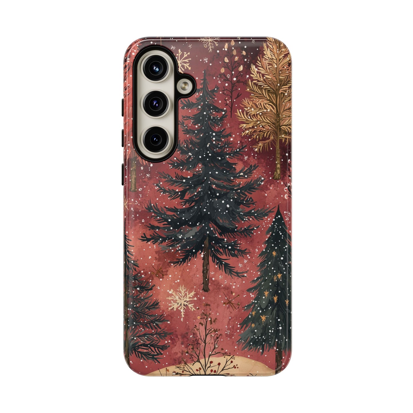 Rustic Red Winter Forest - Samsung Galaxy Series Case