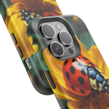 Yellow Blossoms with Bug Accent - MagSafe iPhone Case