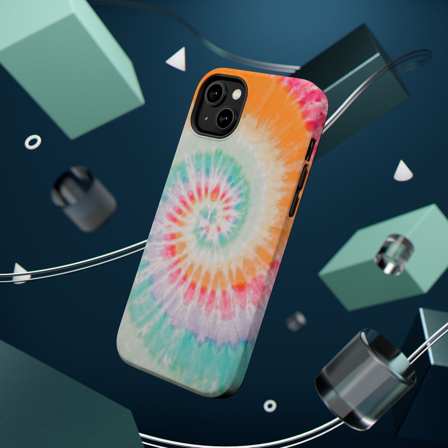 Pastel Tie-Dye MagSafe iPhone Case – Soft Colors & Magnetic Functionality