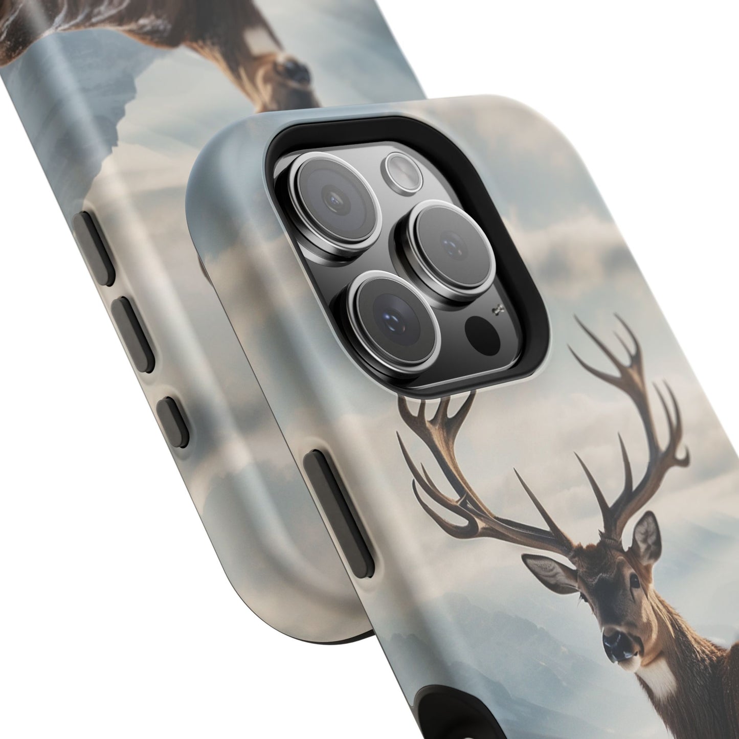 Alpine Majesty: Stag in Snow – MagSafe iPhone Case