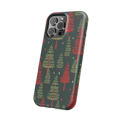 Retro Christmas Trees Pattern -  MagSafe iPhone Series Case