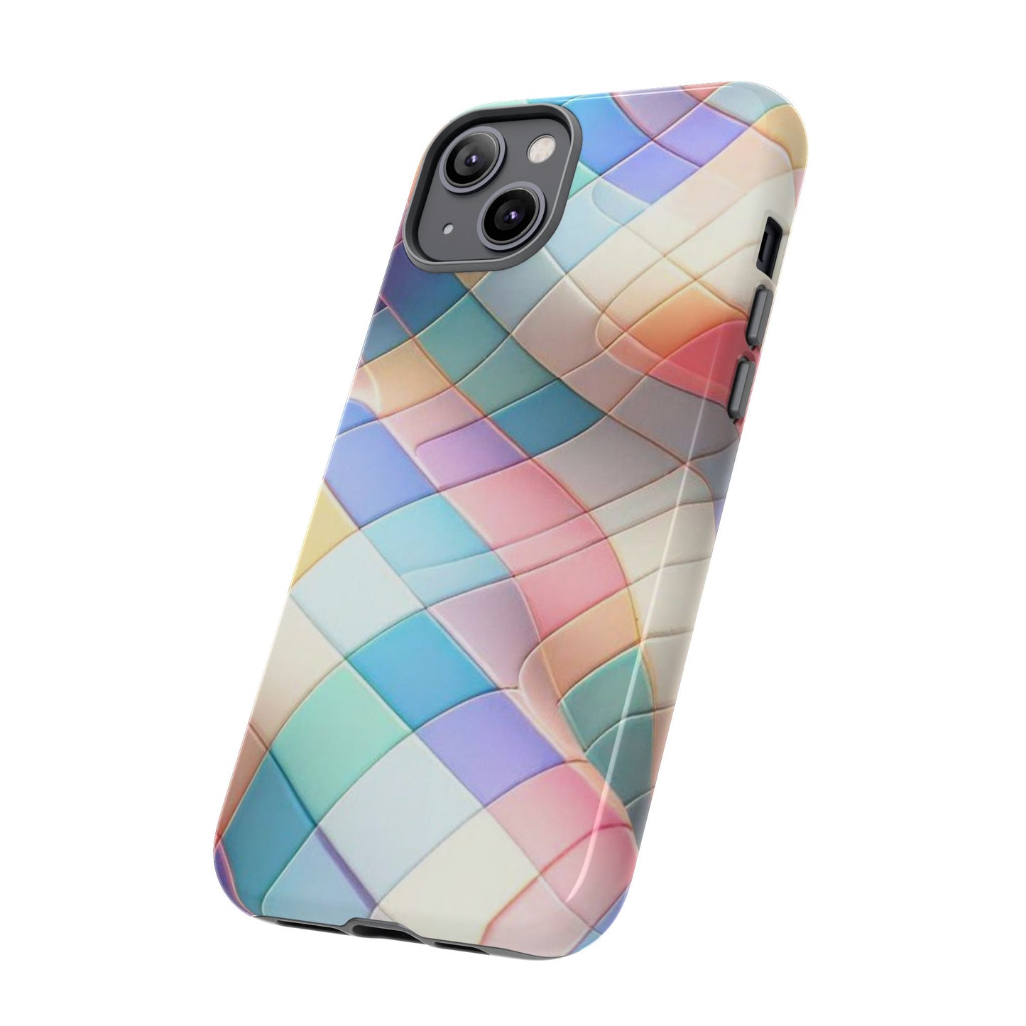 Pastel Prism Plaid iPhone Case