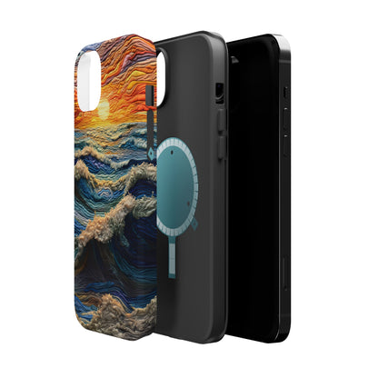 Ocean Sunset Tapestry Waves – MagSafe iPhone Series Case