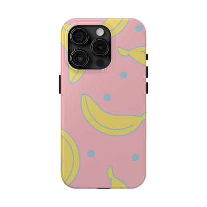 Pink Banana Pop iPhone Case – Cute Pastel Design with Fun Retro Vibe