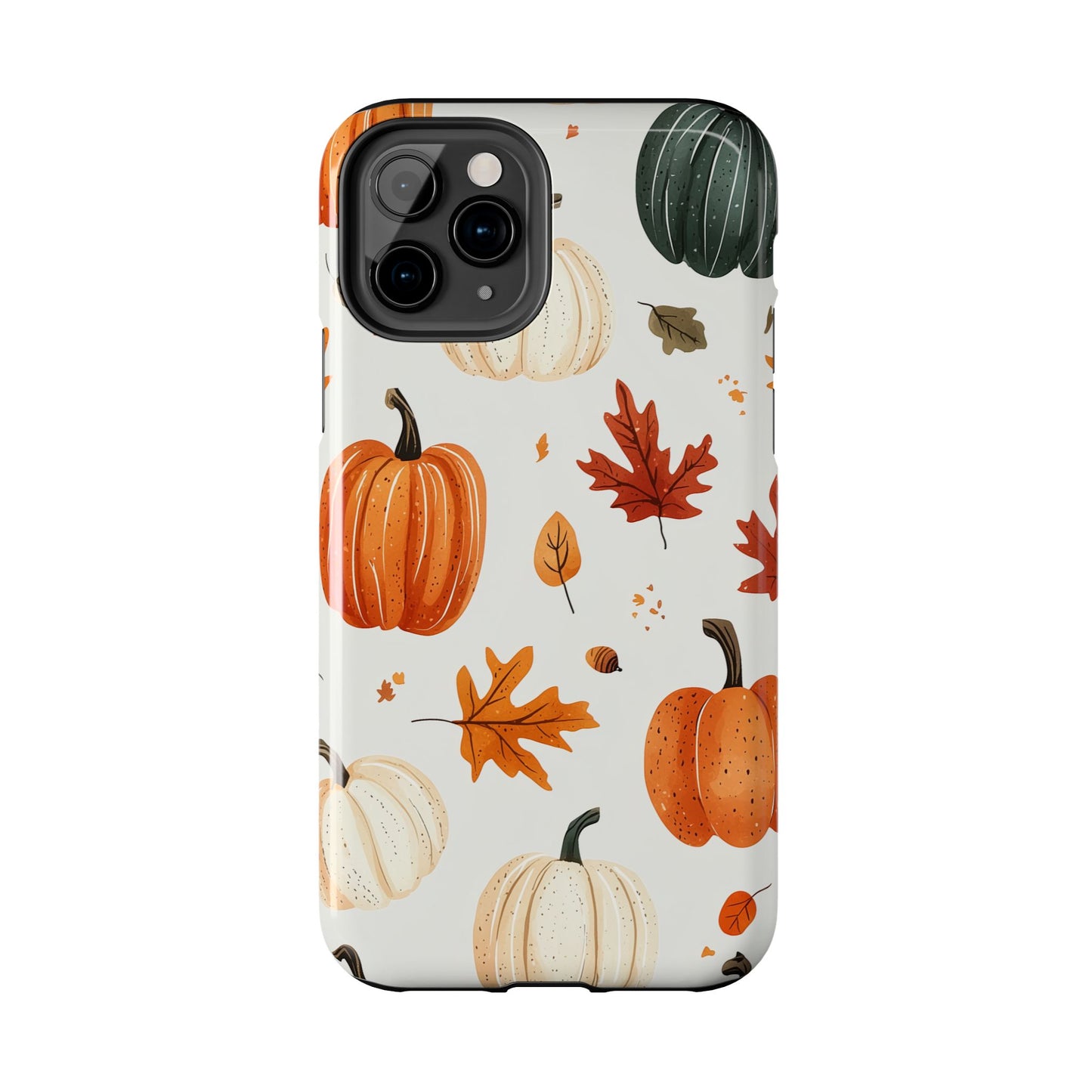 Autumn Pumpkin iPhone Case – Fall Leaves and Harvest Design