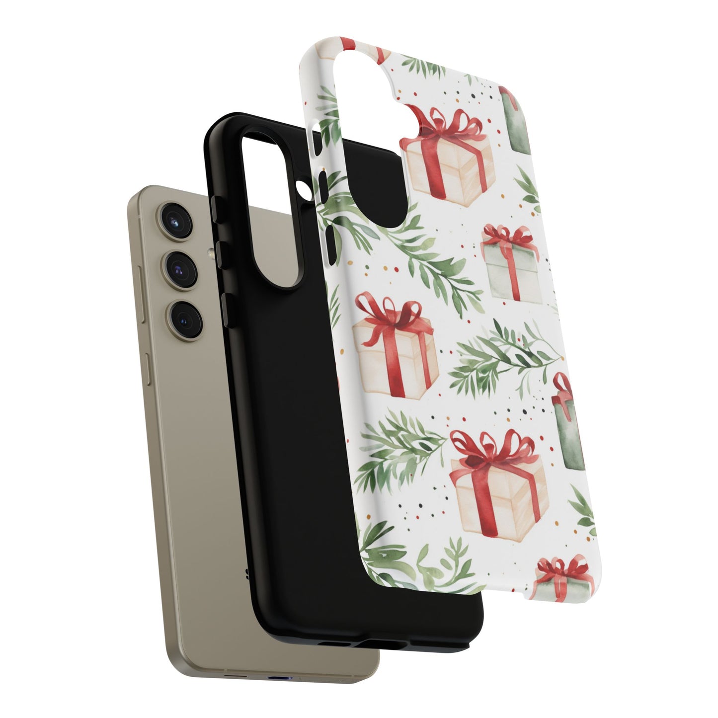 Watercolor Holiday Gifts & Greenery - Samsung Galaxy Series Case