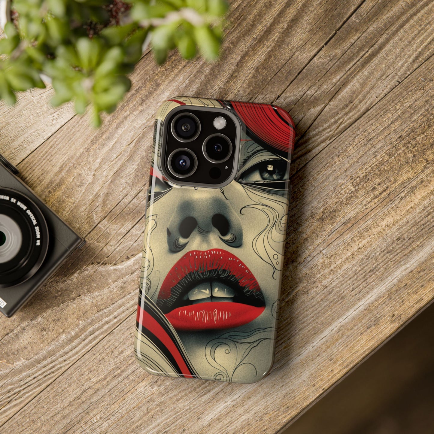 Bold Beauty Red Lips iPhone Case