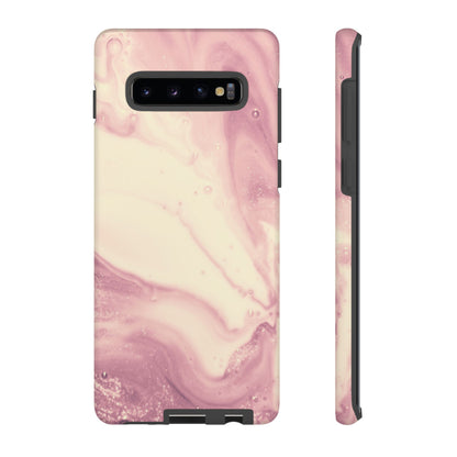 Blush Marble Glow – Samsung Galaxy Case with Rose Gold Swirl Design