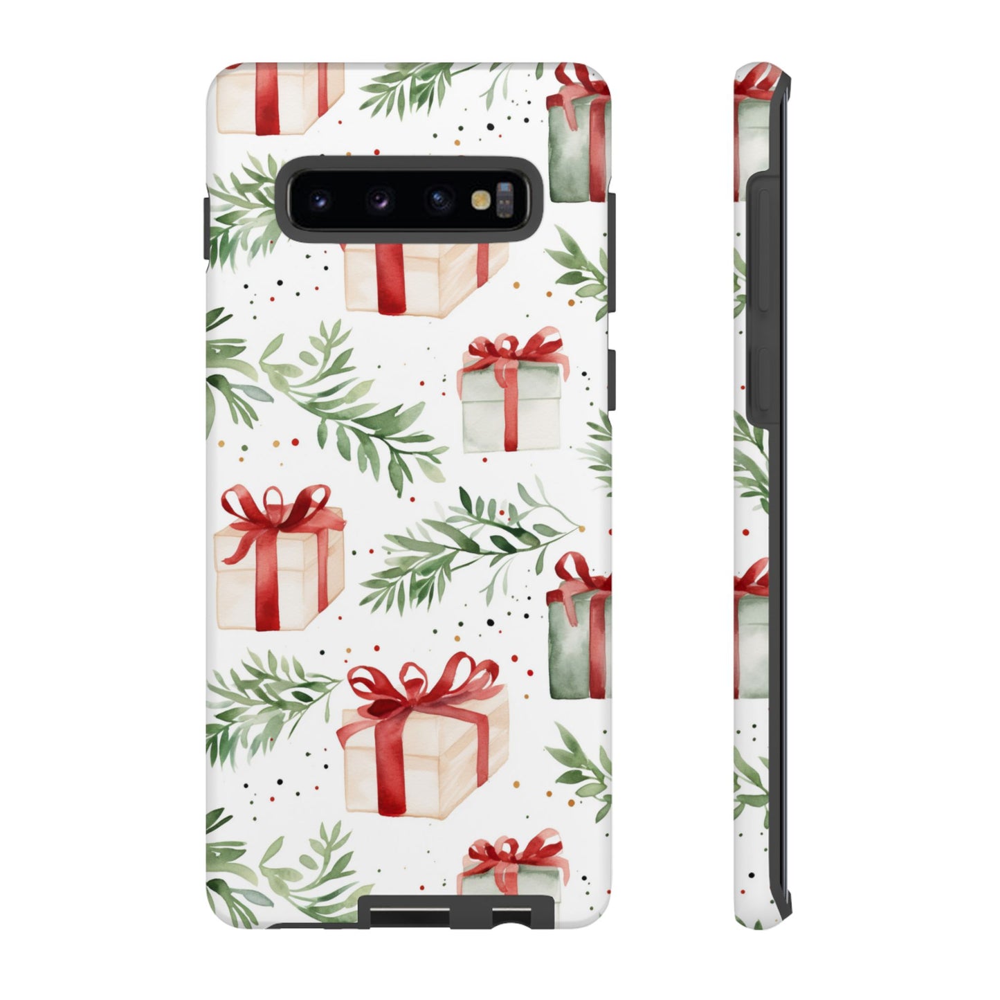 Watercolor Holiday Gifts & Greenery - Samsung Galaxy Series Case