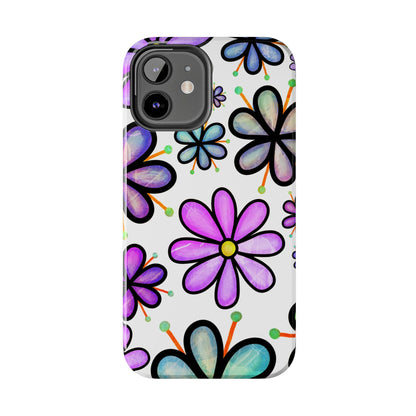 Whimsical Lavender Floral iPhone Case – Ultra-Slim, High-Gloss Finish