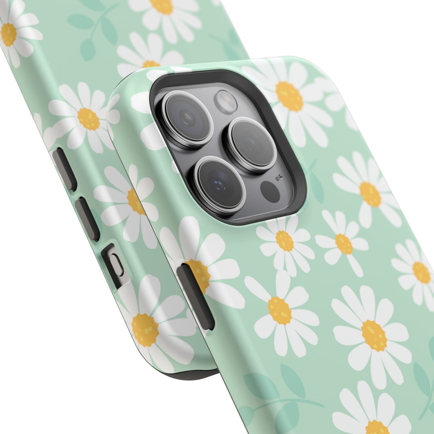 Charming Daisy Floral Tough MagSafe iPhone Case – Spring Pastel Design, Shockproof & Slim