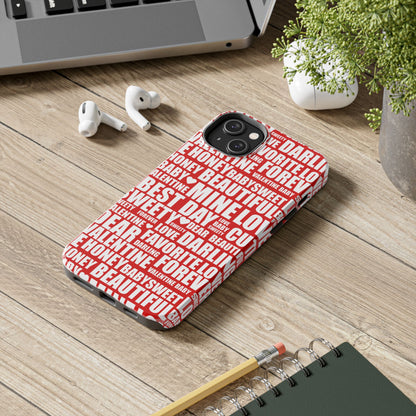 Valentine's Love Typography iPhone Case