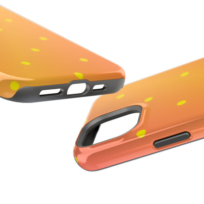 Sunset Gradient Polka Dots MagSafe iPhone Case – Shockproof, Matte Finish, Dual-Layer Protection