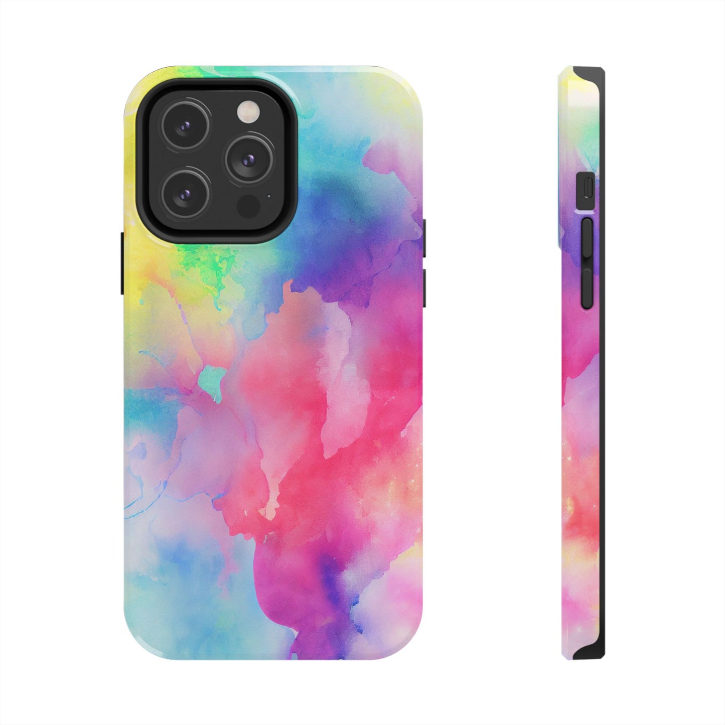 Pastel Watercolor Dream iPhone Case – Slim Profile, Glossy Finish