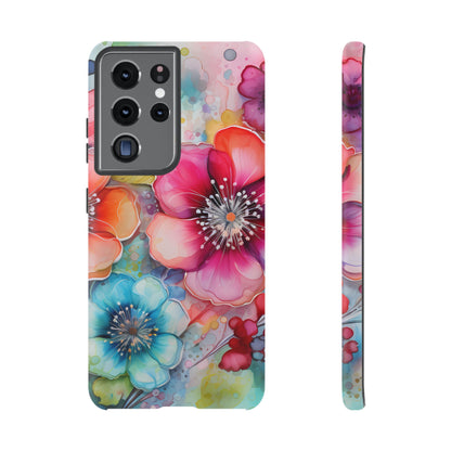 Vibrant Watercolor Floral Garden - Samsung Galaxy Series Case