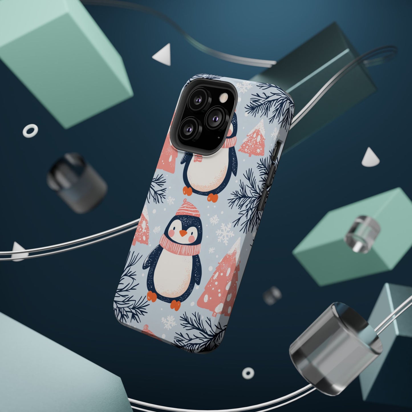 Penguin in Winter Wonderland MagSafe iPhone Case