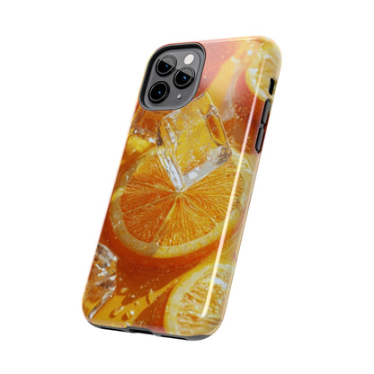 Citrus Orange Splash iPhone Case – Dual-Layer Tough Protection, Vibrant Summer Design