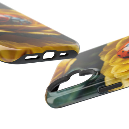 MagSafe iPhone Case: Ladybug on Yellow Petals