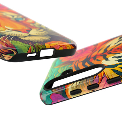 Fierce Rainbow Tiger Art - Samsung Galaxy Case