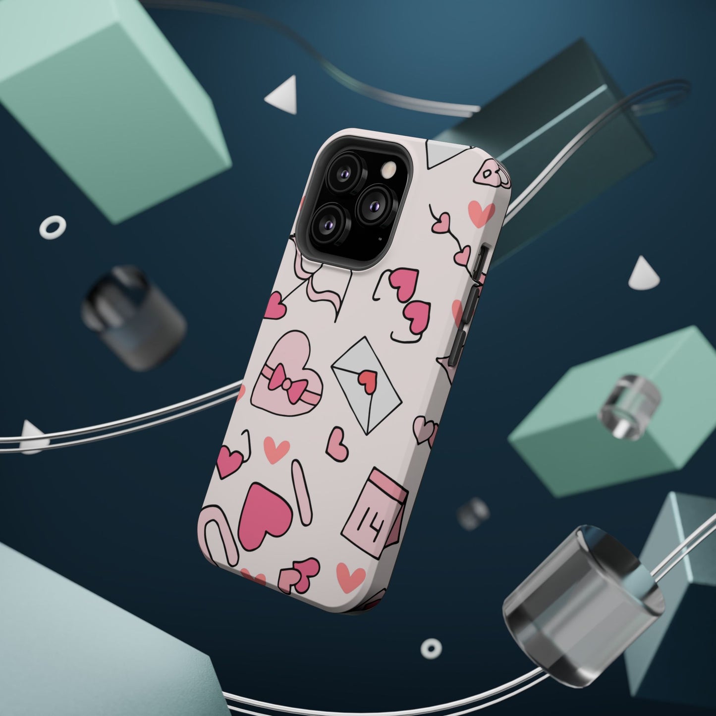 Valentine's Day Scribbles MagSafe iPhone Case