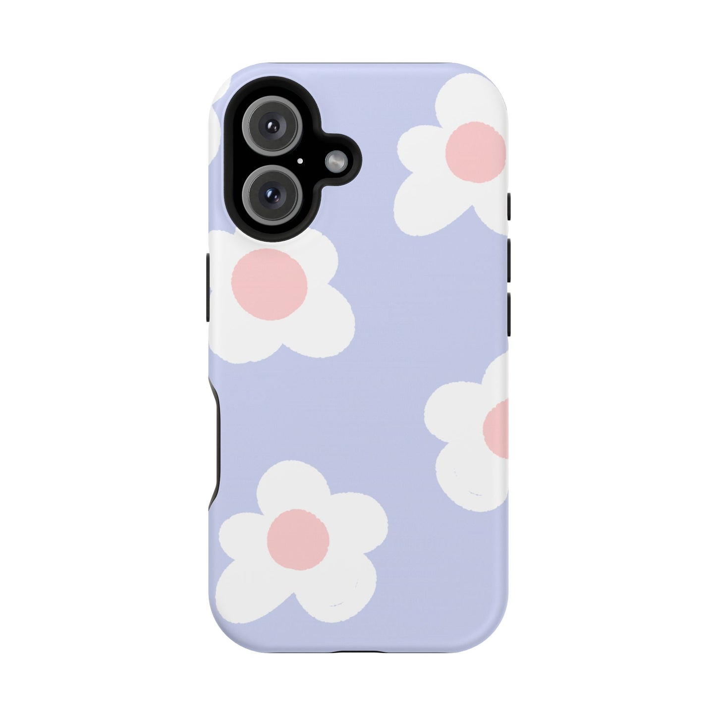 Retro Daisy Pastel Tough MagSafe iPhone Case – Durable Design with Soft Matte Finish