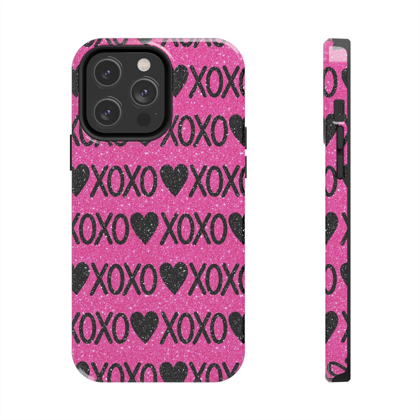 XOXO Glitter Hearts iPhone Case