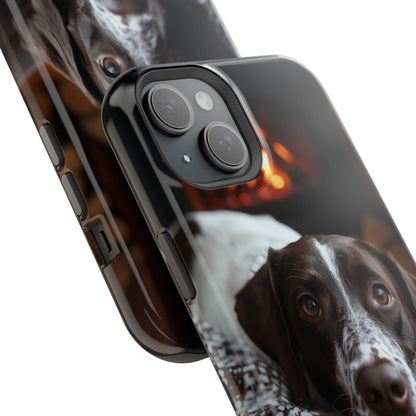 Majestic German Shorthaired Pointer MagSafe iPhone Case – Sunset Prairie Design