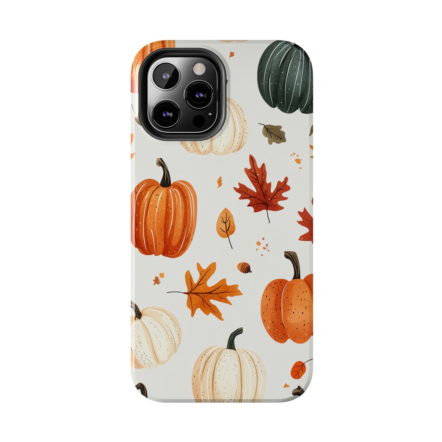 Autumn Pumpkin iPhone Case – Fall Leaves and Harvest Design