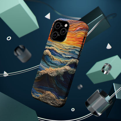 Ocean Sunset Tapestry Waves – MagSafe iPhone Series Case