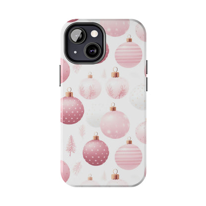 iPhone Case: Merry in Pink – Christmas Balls