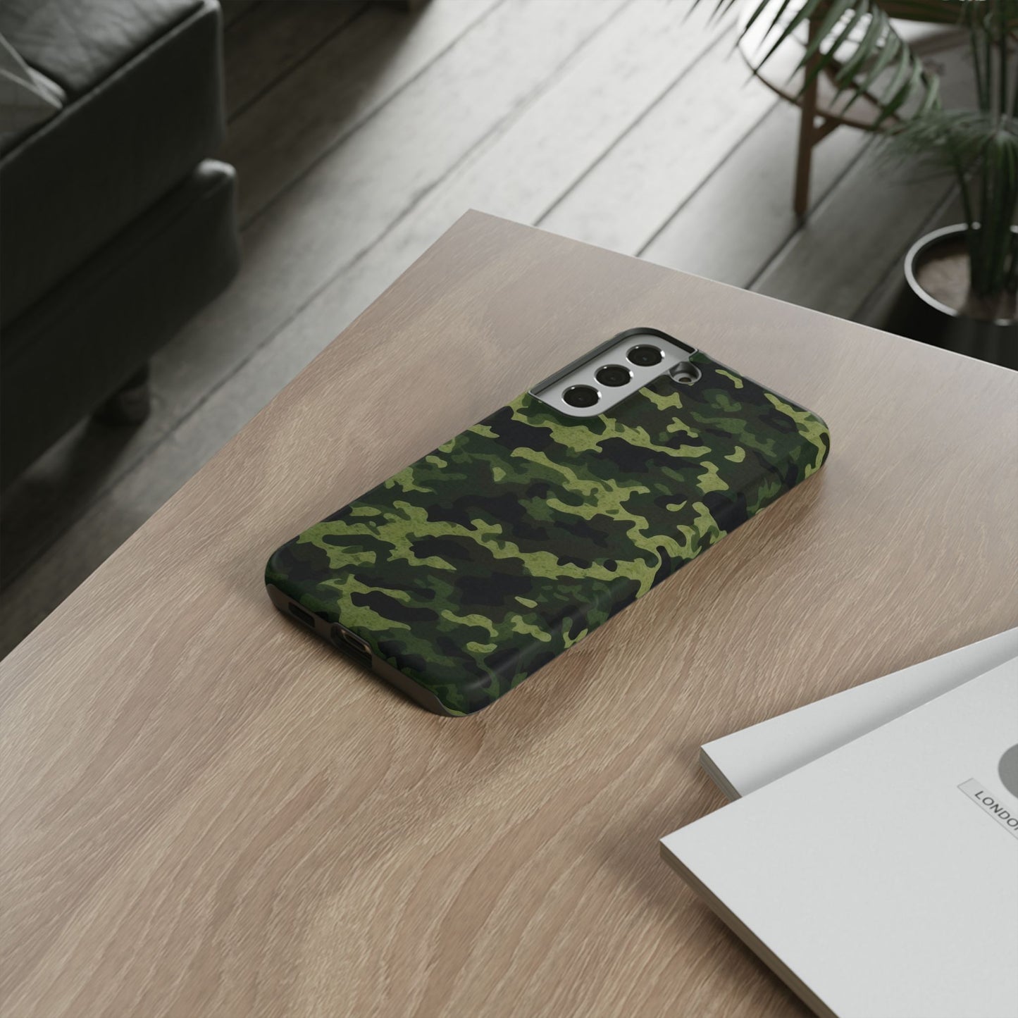 Dark Green Camouflage – Samsung Galaxy Case, Durable and Stylish