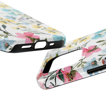 Watercolor Floral Bliss – iPhone Series Case with Pastel Flower Design