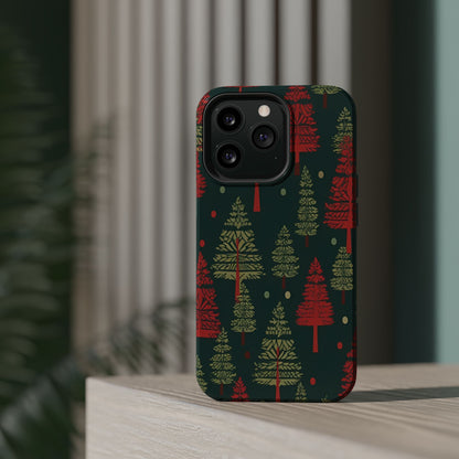 Retro Christmas Trees Pattern -  MagSafe iPhone Series Case