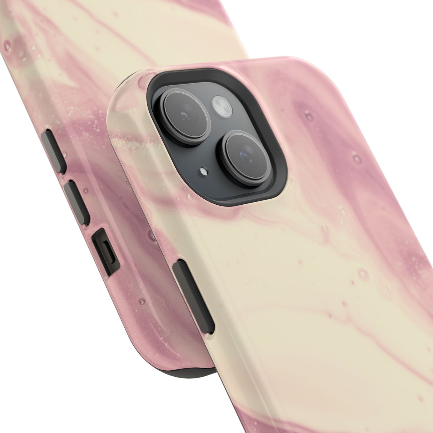 Blush Marble Glow – MagSafe Case with Pink & Rose Gold Marble Design