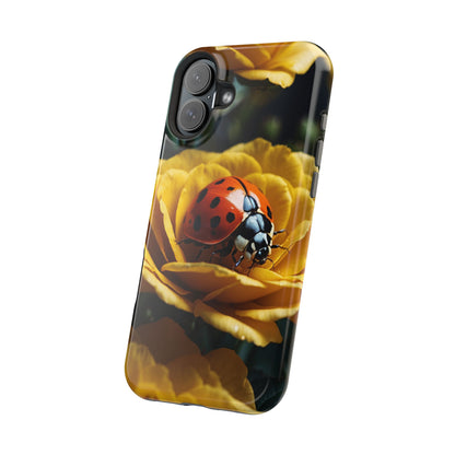 MagSafe iPhone Case: Ladybug on Yellow Petals