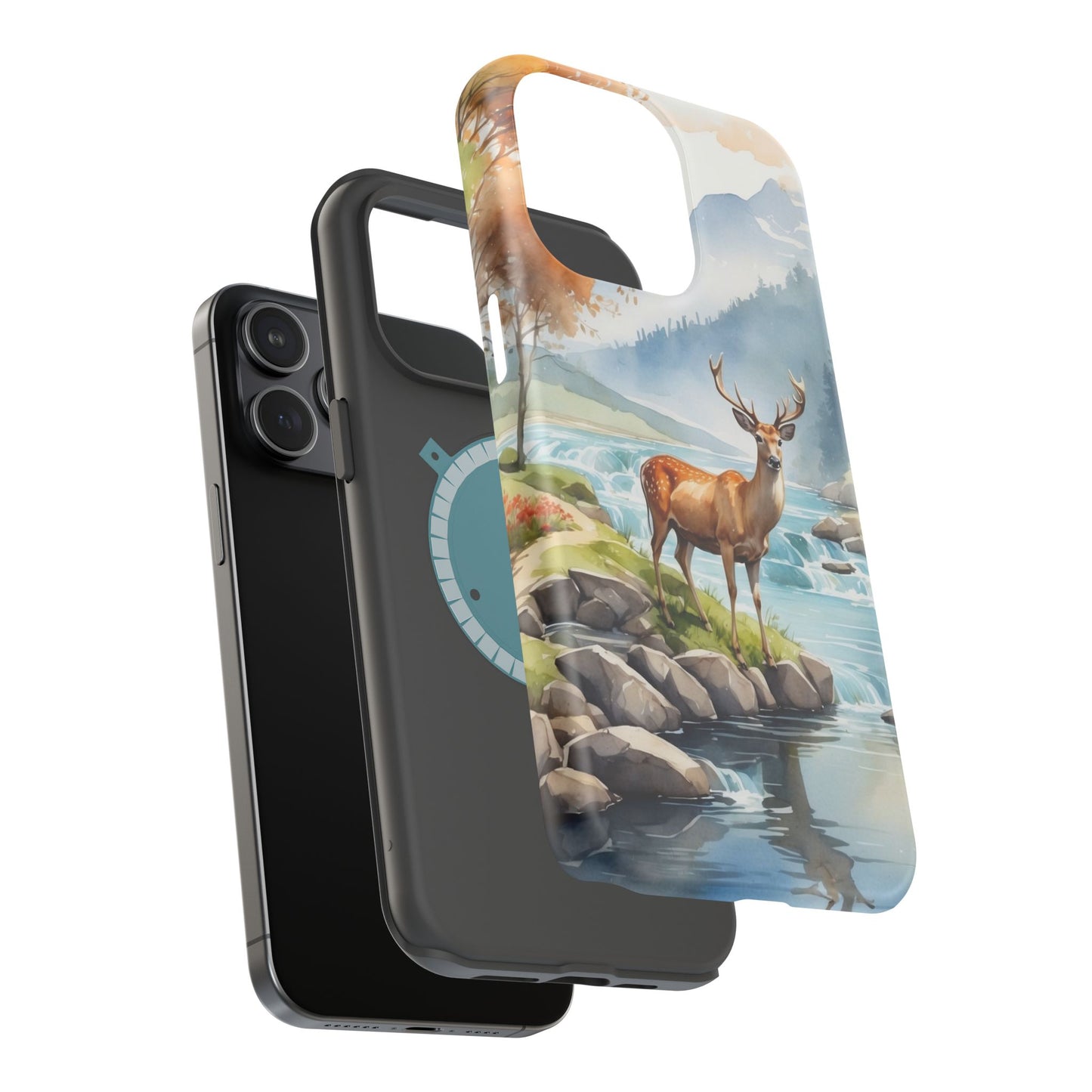 MagSafe-Compatible iPhone Case – Serene Valley Stag