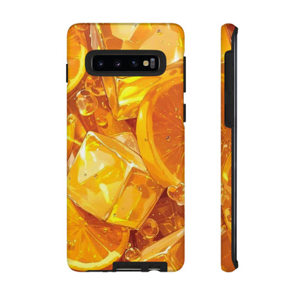 Citrus Splash Samsung Galaxy  Case – Bright Orange Slices & Ice, Dual-Layer Protection