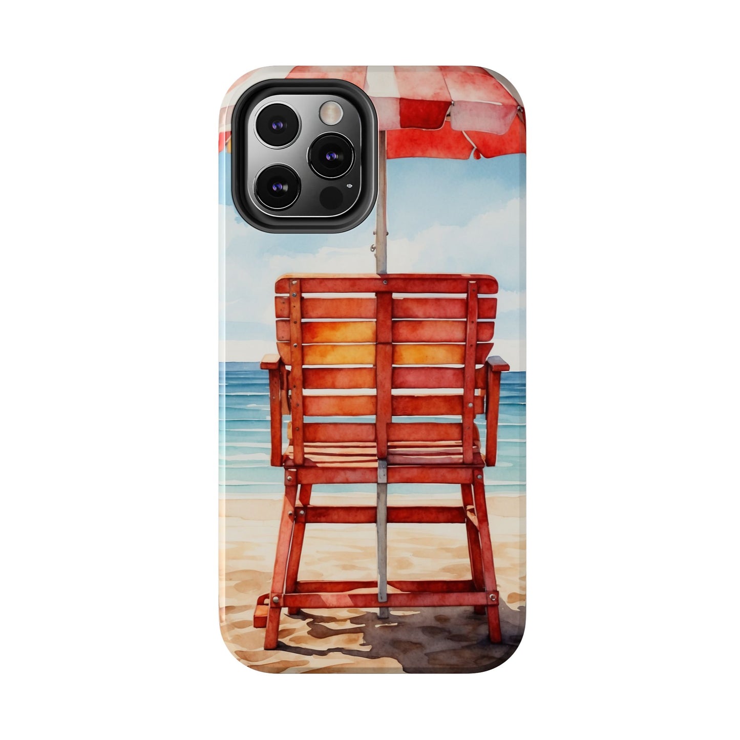 Beachfront Sunset Lounge iPhone Case – Rearview Edition