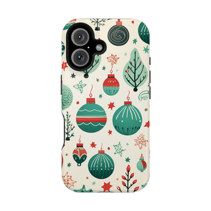 Vintage Christmas Ornaments Pattern – MagSafe iPhone Series Case