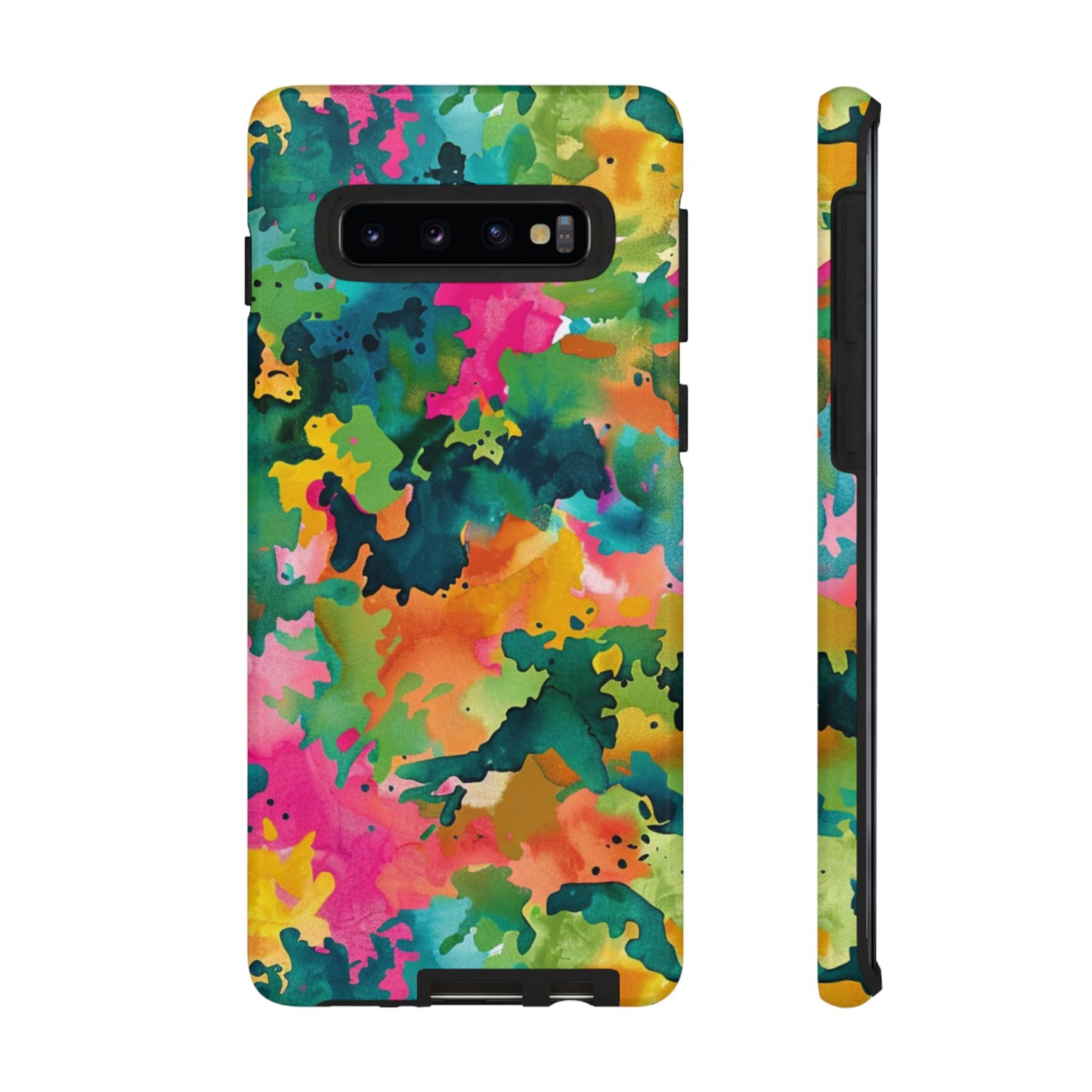 Vibrant Watercolor Splash Samsung Galaxy Case – Multicolor Abstract Artistic Design