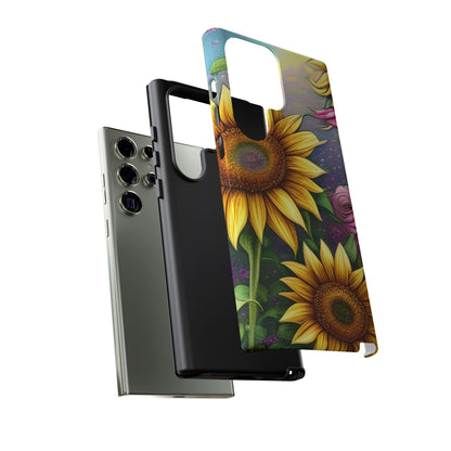 Whimsical Sunflower & Rose Garden - Samsung Galaxy Series Case