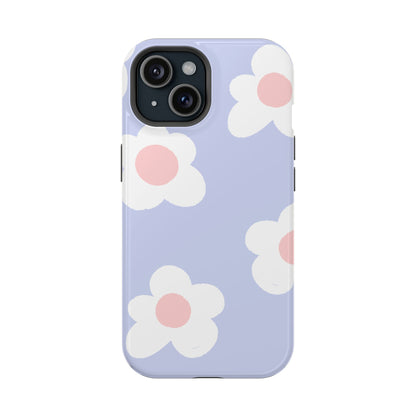 Retro Daisy Pastel Tough MagSafe iPhone Case – Durable Design with Soft Matte Finish