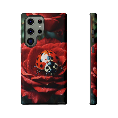 Elegant Rose & Ladybug Charm - Samsung Galaxy Case