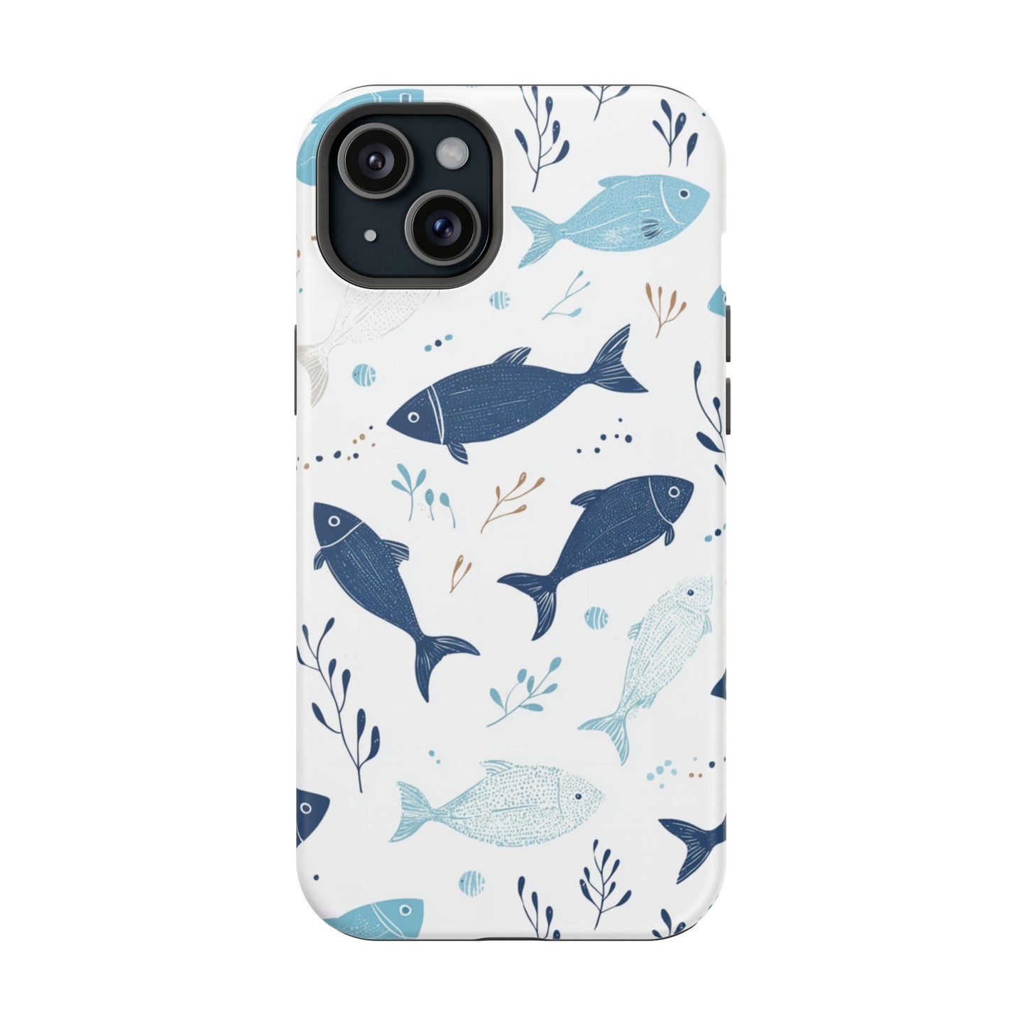 Oceanic Blue Fish Pattern - MagSafe iPhone Series Case