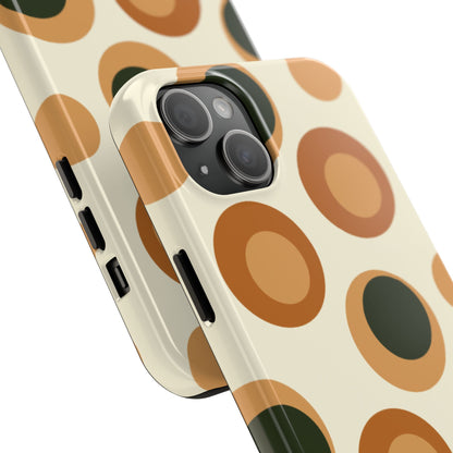 Retro Earthy Circles - iPhone Case