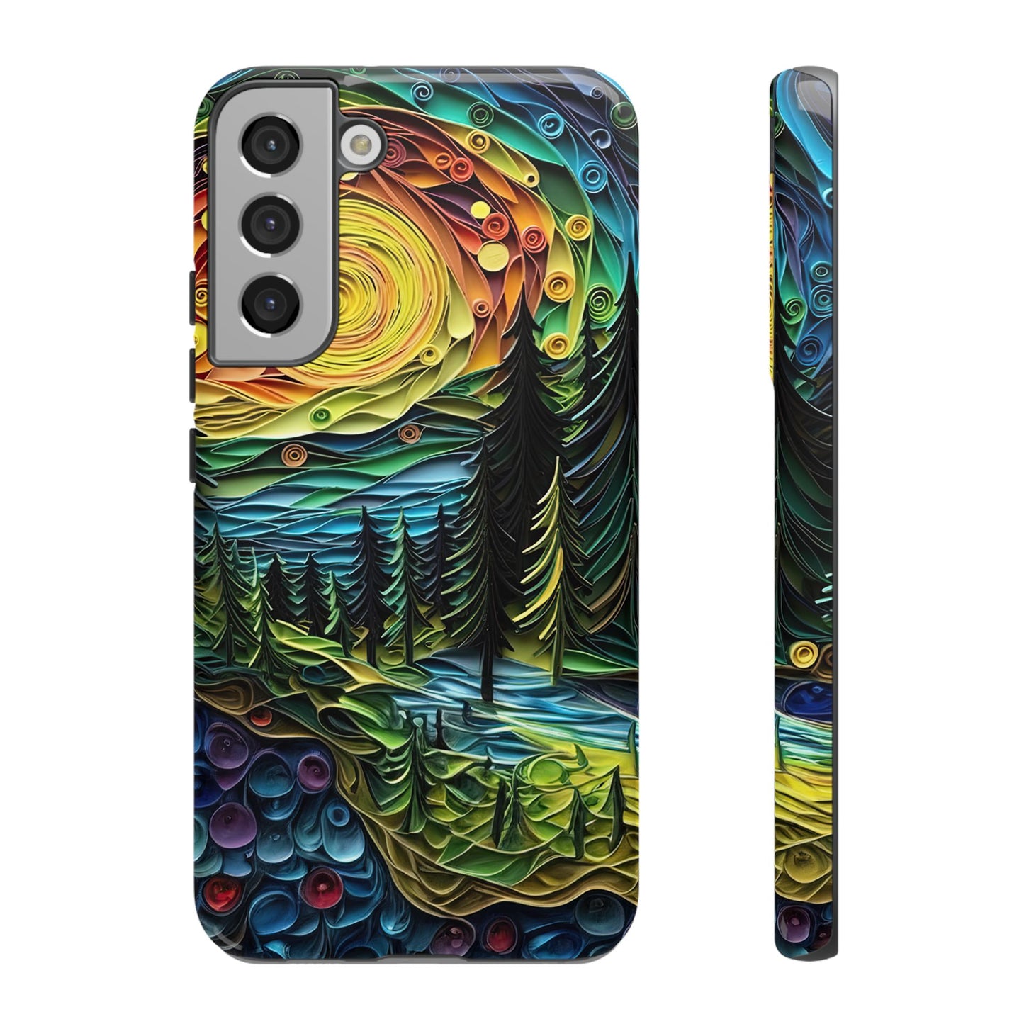 Radiant Forest Sunset Samsung Galaxy Case – Artistic Landscape Design