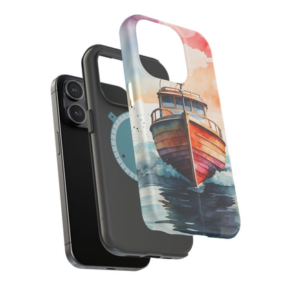 Sunset Sail Watercolor Boat –  MagSafe iPhone Series Case