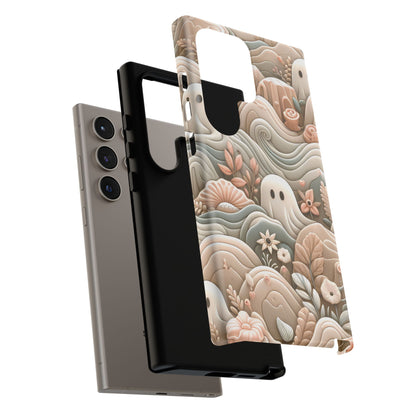 Boho Ghost Phone Case - Aesthetic Floral Protection Meets Whimsical Charm - Fits All iPhones, Samsung Galaxy, & Google Pixel. Premium Cases! - BOGO Cases